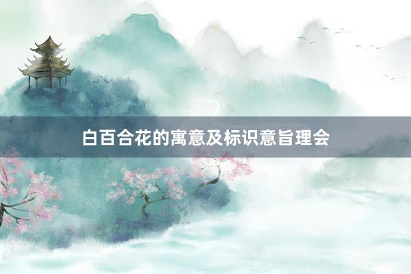 白百合花的寓意及标识意旨理会